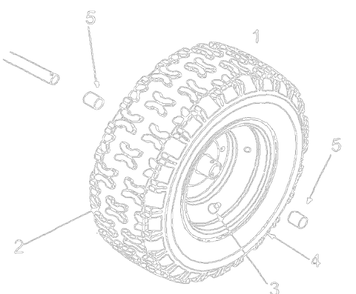 Wheel Assemblies Diagram and Parts List for 31AE600E161 2001 Yard Machines Snow Blower